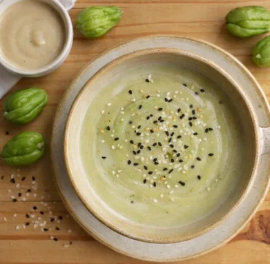Sopa de Chuchu com Tahine Ayurveda