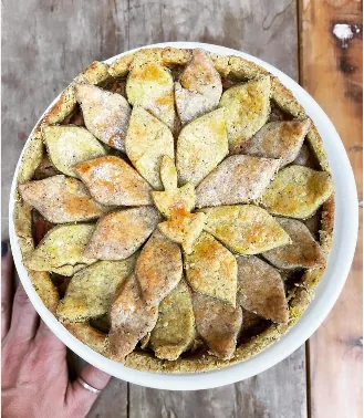 Torta de Palmito Pupunha e Alho-Poró